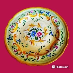 JANE KELTNER Limited Edition Floral Handpainted Decorative Wall Plate